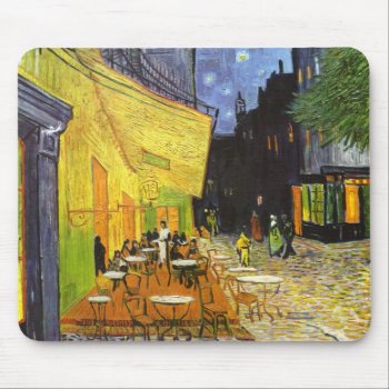 Van Gogh Cafe Terrace At Night Mouse Pad by The_Masters at Zazzle