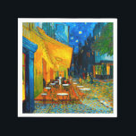 Van Gogh Café Terrace at Night Napkins<br><div class="desc">Napkins featuring Vincent van Gogh’s oil painting Café Terrace at Night (1888). Yellow stars paint the blue night sky above an outdoor café in France. A marvelous gift for fans of Post-Impressionism and Dutch art.</div>
