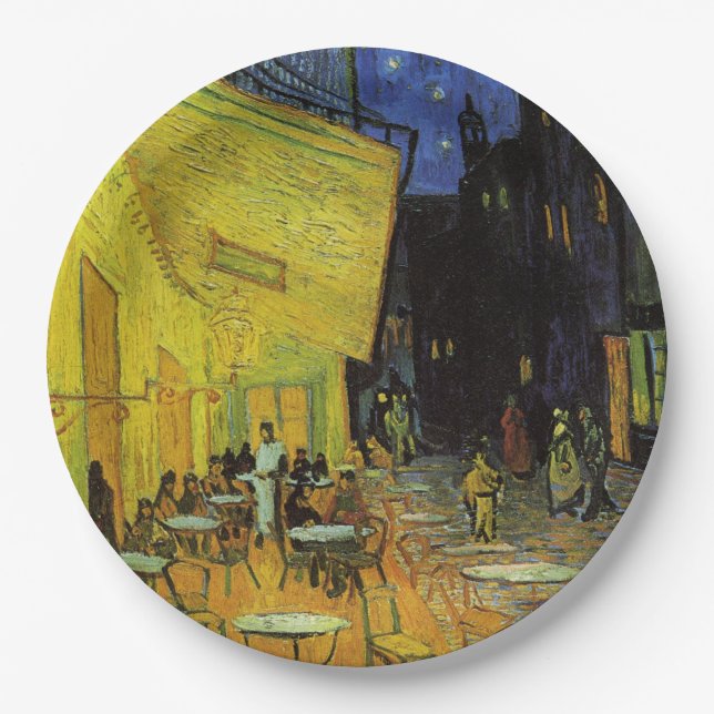 Van Gogh; Cafe Terrace at Night Paper Plates (Front)