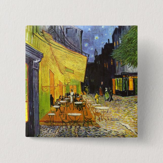 Van Gogh Cafe Terrace at Night Pinback Button (Front)