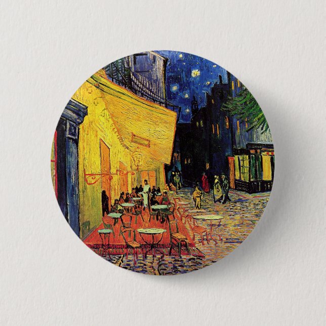Van Gogh Cafe Terrace At Night Pinback Button (Front)