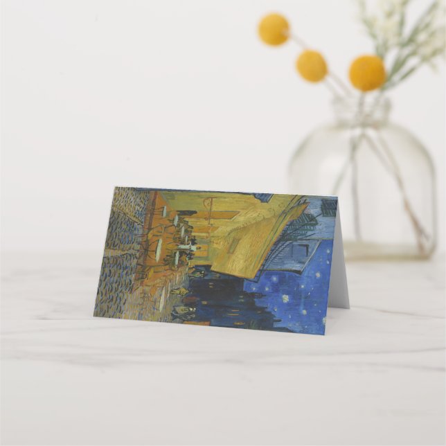 Van Gogh Cafe Terrace At Night Place Card (Front)