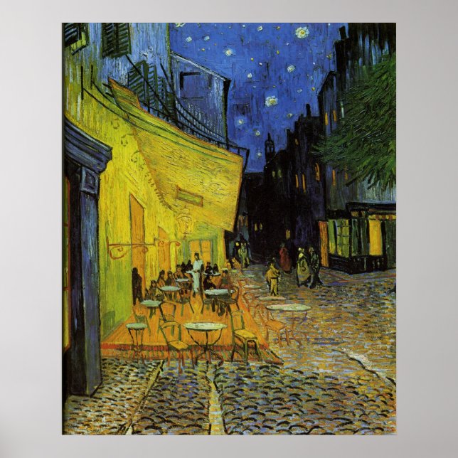 Van Gogh; Cafe Terrace at Night Poster (Front)