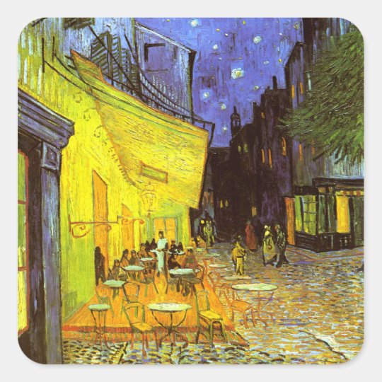 Van Gogh: Cafe Terrace at Night Square Sticker