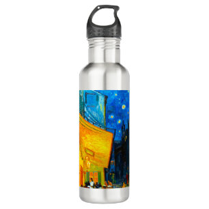 Van Gogh Café Terrace at Night Stainless Steel Water Bottle