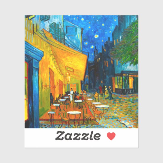 Van Gogh Café Terrace at Night Sticker (Sheet)