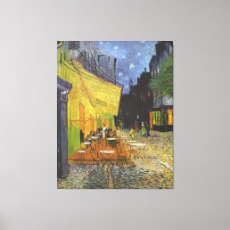 Van Gogh; Cafe Terrace at Night, Vintage Fine Art Canvas Print