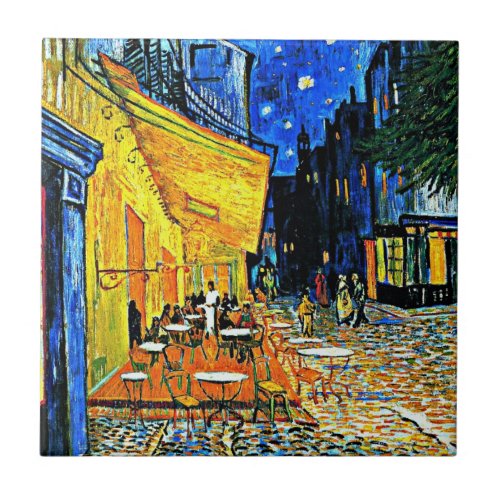Van Gogh _ Cafe Terrace Ceramic Tile