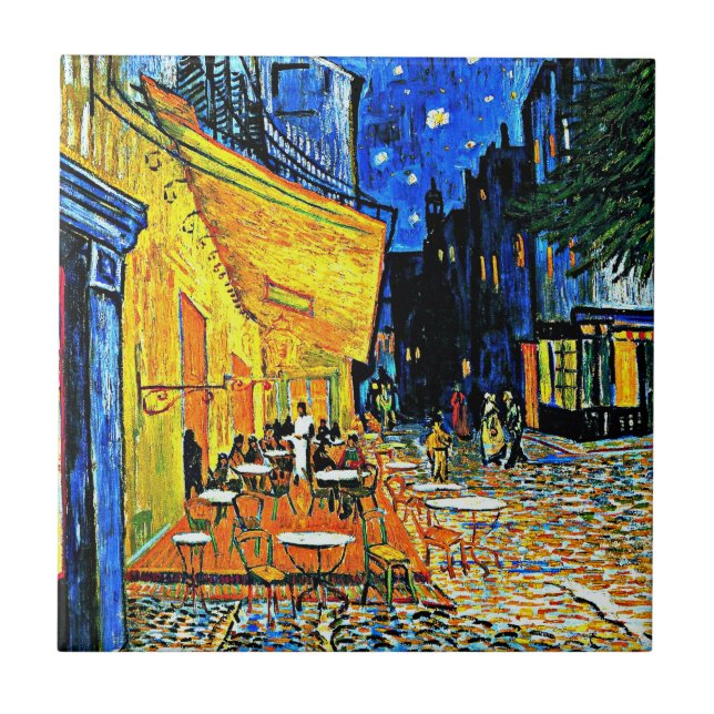 Van Gogh - Cafe Terrace Ceramic Tile (Front)