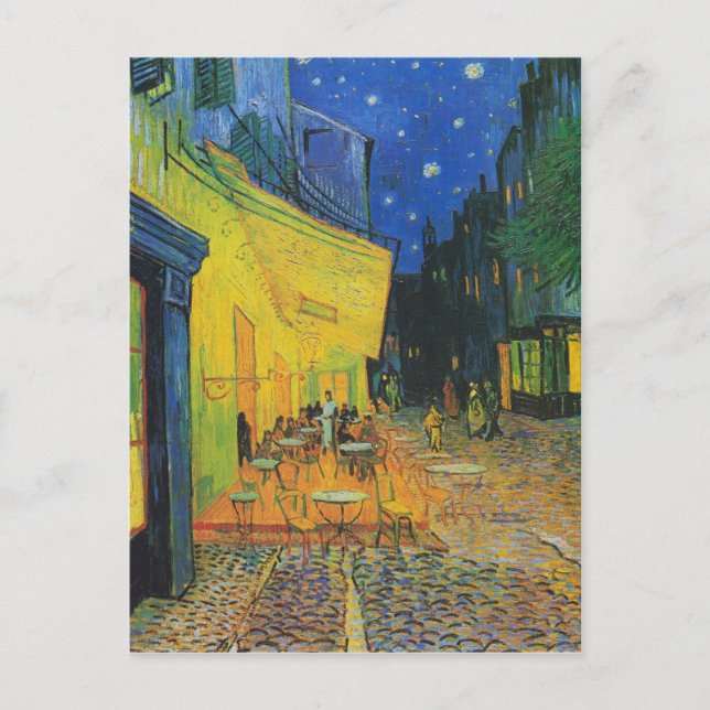 Van Gogh | Cafe Terrace Change of Address Announcement Postcard (Front)