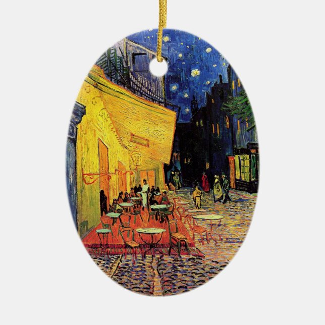 Van Gogh Cafe Terrace (F467)  Fine Art Ceramic Ornament (Front)