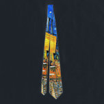 Van Gogh - Cafe Terrace, famous painting Neck Tie<br><div class="desc">Vincent van Gogh painting,  Café Terrace,  neck tie.</div>