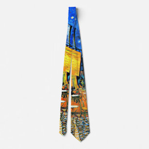 Van Gogh - Cafe Terrace, famous painting Neck Tie