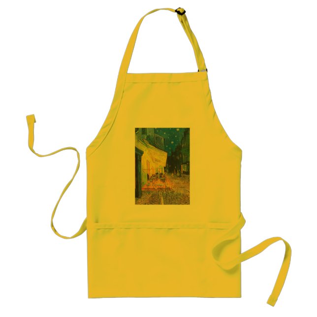 Van Gogh Cafe Terrace French Street Scene Adult Apron (Front)