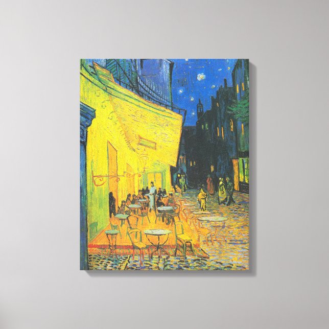 Van Gogh Cafe Terrace French Street Scene Canvas Print (Front)