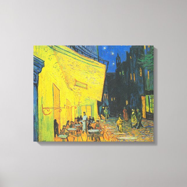 Van Gogh Cafe Terrace French Street Scene Canvas Print (Front)