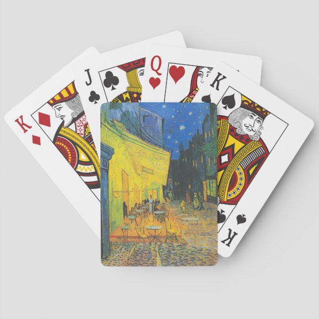 Van Gogh Cafe Terrace French Street Scene Poker Cards (Back)