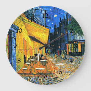 Van Gogh: Cafe Terrace Large Clock
