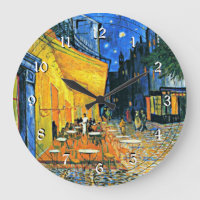 Van Gogh: Cafe Terrace Large Clock