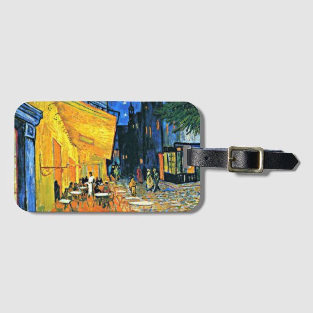 Van Gogh - Cafe Terrace Luggage Tag (Front Horizontal)