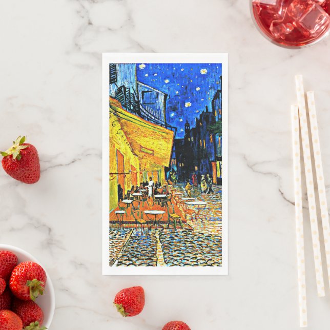 Van Gogh - Cafe Terrace Paper Guest Towels (Insitu)