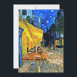 Van Gogh - Cafe Terrace, place-du-forum, Arles Card<br><div class="desc">Cafe Terrace,  Place-du-Forum,  Arles. Fine art painting by Vincent van Gogh.</div>
