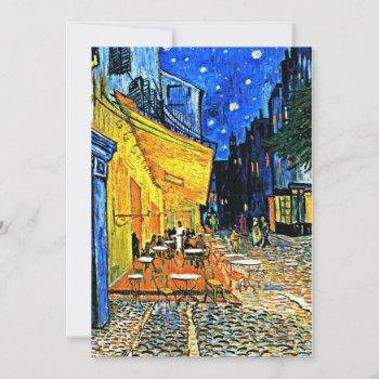 Van Gogh - Cafe Terrace  Place-du-forum  Arles Card by Virginia5050 at Zazzle