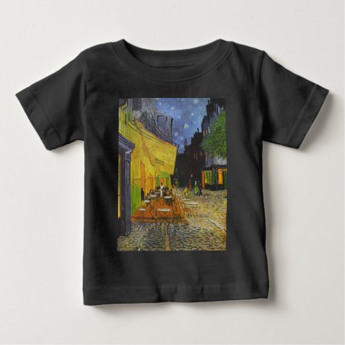 Van Gogh Cafe Terrace Post_Impressionist Baby T_Shirt