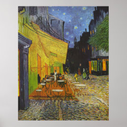Van Gogh Cafe Terrace Post-Impressionist Painting Poster