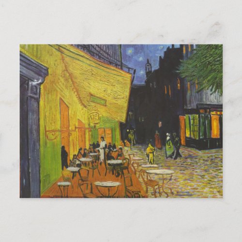 Van Gogh Cafe Terrace Post_Impressionist Postcard