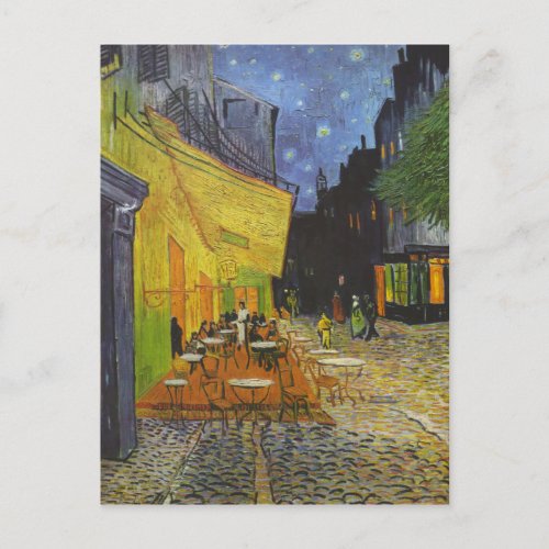 Van Gogh Cafe Terrace Post_Impressionist Postcard