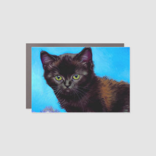 Van Gogh Cat and Flowers Car Magnet