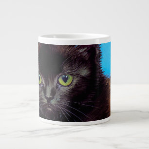 Van Gogh Cat and Flowers Giant Coffee Mug