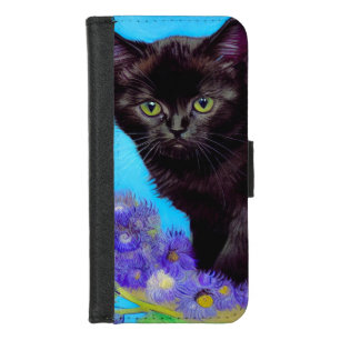 Van Gogh Cat and Flowers iPhone 8/7 Wallet Case