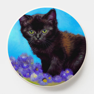 Van Gogh Cat and Flowers PopSocket
