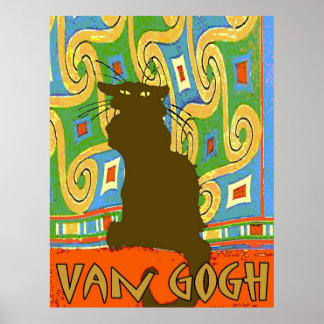 Van Gogh Cat Poster