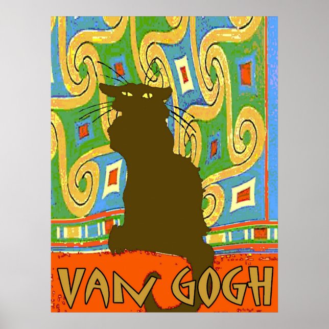 Van Gogh Cat Poster (Front)
