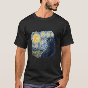 Van Gogh Cat Starry Night Cat Lovers Gifts for Me T-Shirt