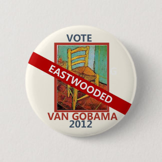 Van Gogh Chair Barck Obama Clint Eastwood Meme Button