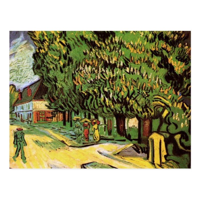 Van Gogh; Chestnut Trees in Blossom, Vintage Art Post Card