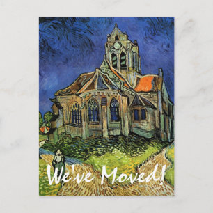 Van Gogh Church at Auvers, Change of Address Announcement Postcard