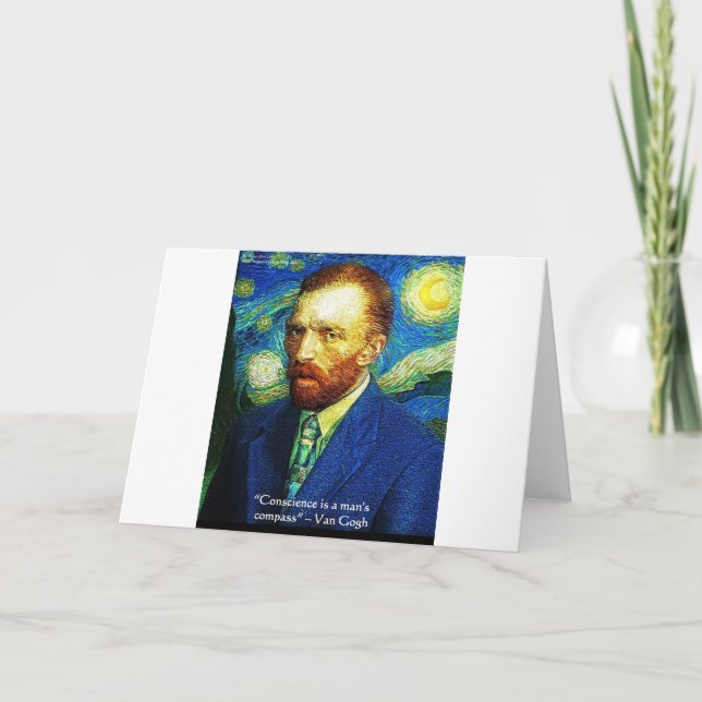 Van Gogh "Conscience Compass" Quote Gifts Tees Etc Card (Front)