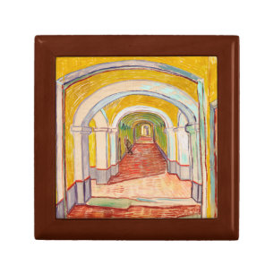 Van Gogh Corridor Asylum Yellow Impressionist Art Gift Box