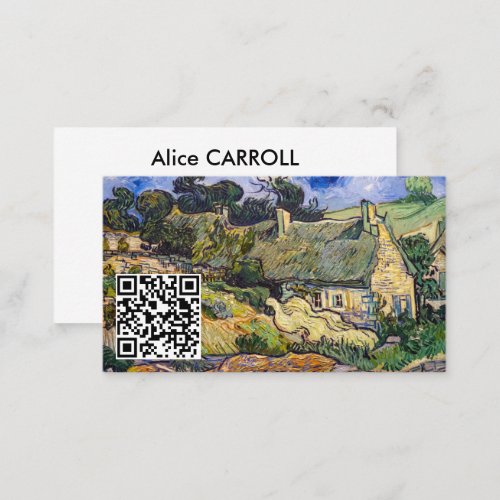 Van Gogh _ Cottages at Cordeville _ QR Code Business Card
