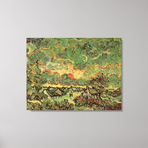 Van Gogh Cottages Cypresses Reminiscence of North Canvas Print