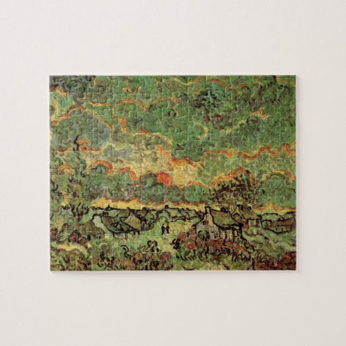 Van Gogh Cottages Cypresses Reminiscence of North Jigsaw Puzzle