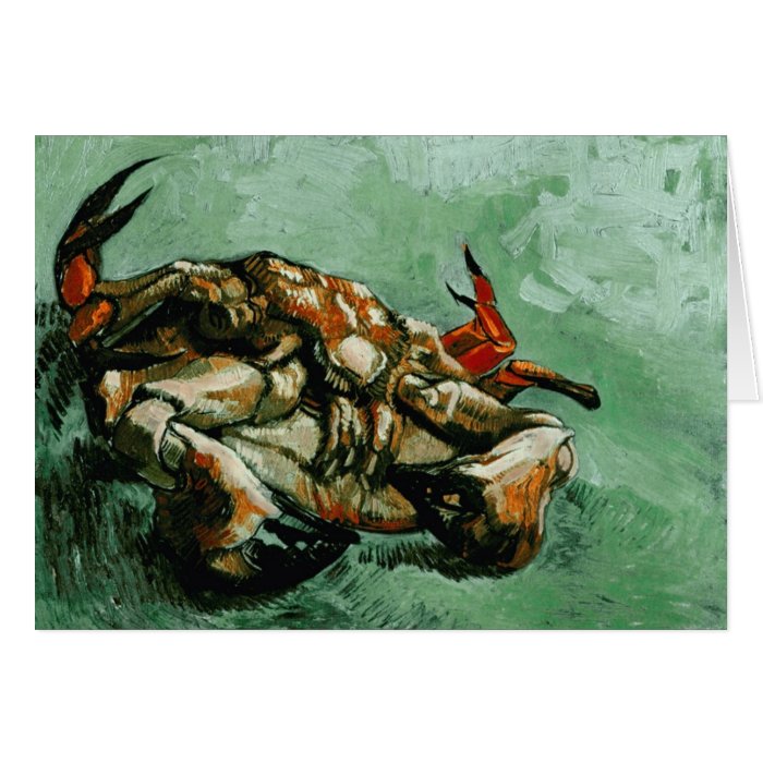 Van Gogh Crab on Its Back (F605)Fine Art Greeting Card