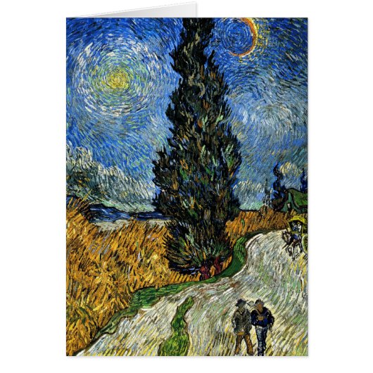 Van Gogh - Cypress against a Starry Sky Cards (Front)