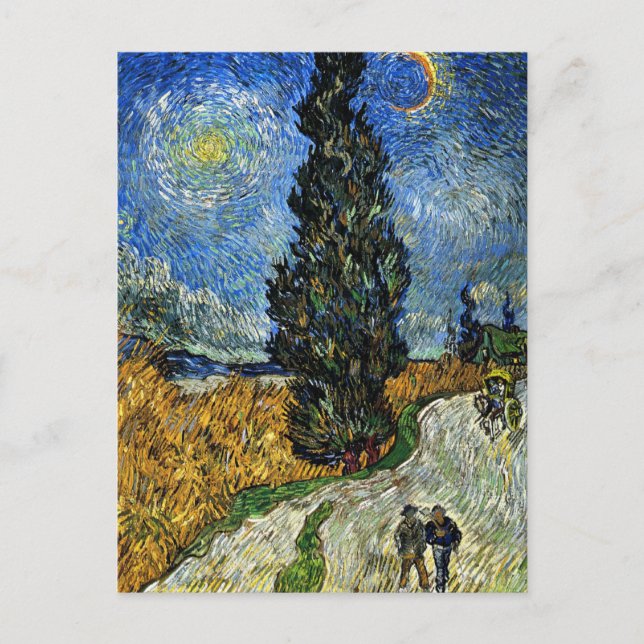 Van Gogh - Cypress against a Starry Sky Postcard (Front)