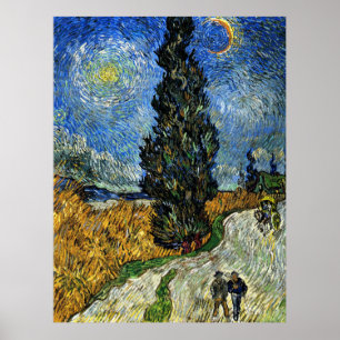 Van Gogh - Cypress against a Starry Sky Poster